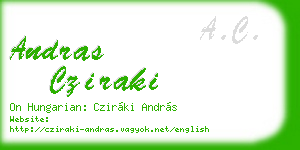 andras cziraki business card