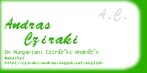 andras cziraki business card